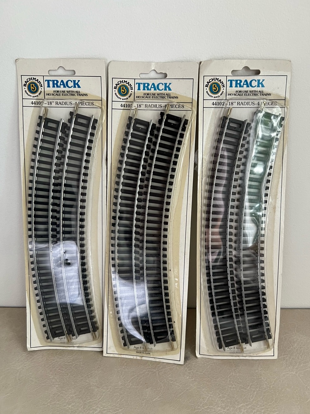 Lot of 3 Bachmann Curved 18” Radius 4-pcs per Pack 44102 NEW HO Scale